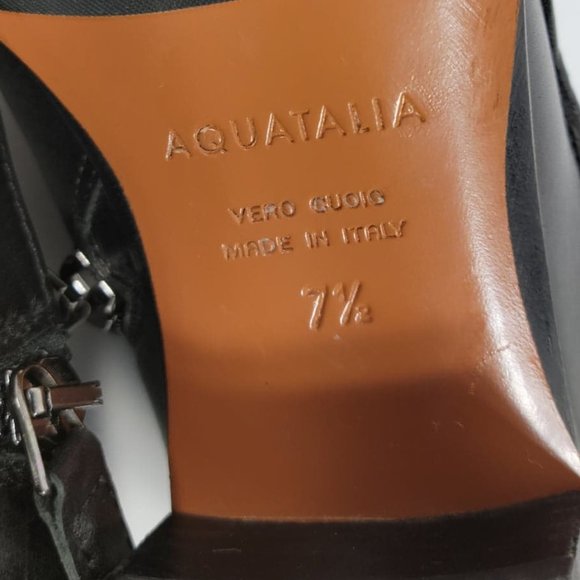 Aquatalia Black Ankle Boots with Buckle - Picture 9 of 11